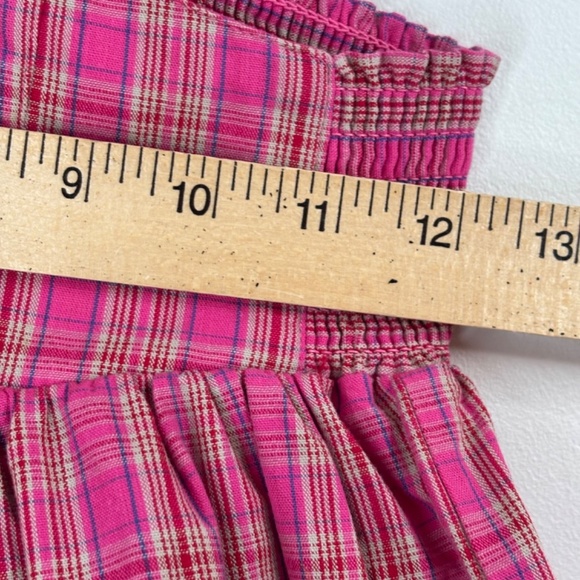 Vintage 90s Gymboree Rainbow Tag Plaid Dress 4T Pink Button School Preppy Retro - Picture 7 of 8